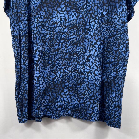 Torrid Super Soft Crew Neck Blue and Black Print Short Sleeve Tee 0663 - Picture 8 of 12